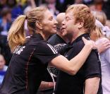 Sir Elton John et Steffi Graf lors du WTT Smash Hits à Washington en novembre 2010