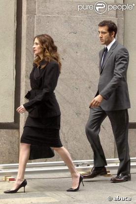 Julia Roberts et Clive Owen sur le tournage de Duplicity, le 14/04/08, à New York