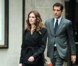 Julia Roberts et Clive Owen sur le tournage de Duplicity, le 14/04/08, à New York