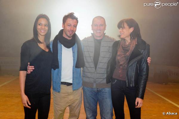 Christophe Maé chante en live à Monaco avec Shy'm en guest pour la princesse Stephanie de Monaco pour l'association Fight Aids Monaco et l'association de Pascal Olmeta Un sourire, un espoir pour la vie à Monaco le 10 décembre 2010. Ici, Shy'm, Chr