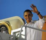 Barack Obama arrive à Hawaï, le 22 décembre 2010<br />