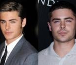 Zac Efron en 2009 à gauche et en 2011 à droite