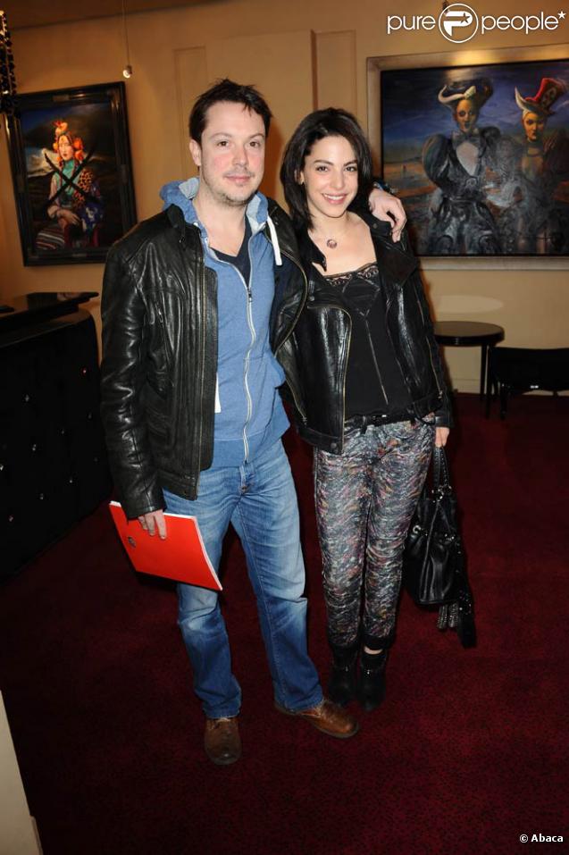 Davy Sardou et Noémie Elbaz à la conférence de presse qui dévoilait la programmation des théâtres parisiens privés. 18 janvier 2011 