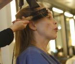 Sharon Stone dans un salon de coiffure de Beverly Hills, le 31 janvier 2011.