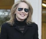 Sharon Stone dans un salon de coiffure de Beverly Hills, le 31 janvier 2011.