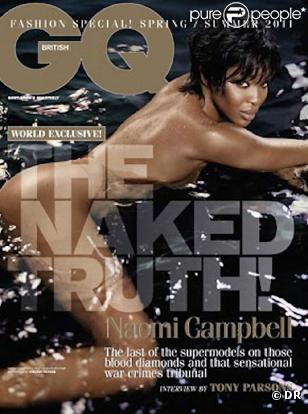 La ravissante Naomi Campbell en couverture de l'édition britannique du magazine  GQ , mars 2011.