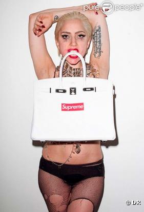 Lady Gaga pose pour la nouvelle campagne Supreme, une marque de skateboard.