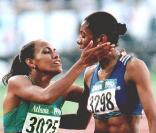 Cathy Freeman et Marie-Josée Perec en 1996 