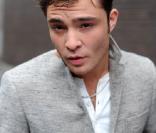 Ed Westwick à la sortie d'un studio de Londres le 7 février 2011