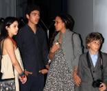Noah Becker, fils de Boris Becker, fête son anniversaire avec sa mère Barbara Feltus, son frère Elias, sa petite-amie Rafaela, et Lenny Kravitz, à Miami le 18 janvier 2011