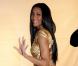 Ciara porte une robe Alexandre Vauthier et des cuissardes Louboutin à New York, le 8 décembre 2009.