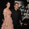 La divine Emily Blunt devenue rousse, face à Matt Damon et sa jolie femme !