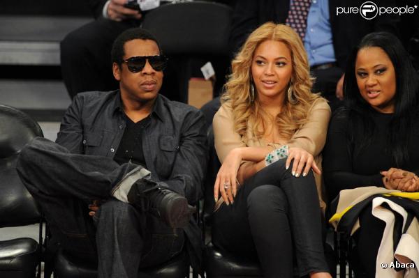 Beyoncé et Jay-Z lors des NBA All-Star Game au Staples Center de Los Angeles le 20 février 2011