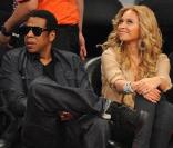 Beyoncé et Jay-Z lors des NBA All-Star Game au Staples Center de Los Angeles le 20 février 2011