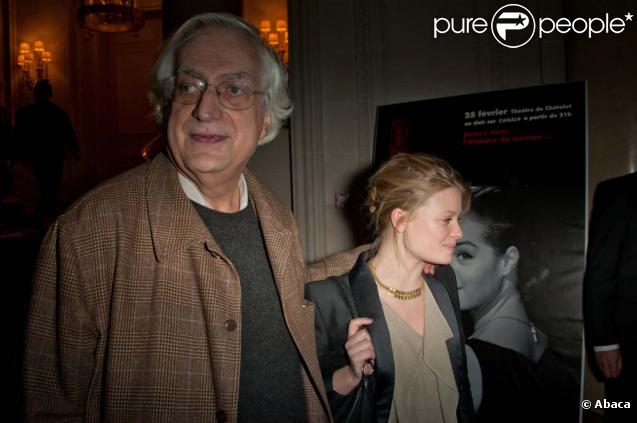 Mélanie Thierry et Bertrand Tavernier à la remise du 4e Prix Toscan du Plantier, à Paris, le 21 février 2011