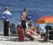Christian Audigier au Brésil, à la plage de Rio de Janeiro, le 26 février 2011