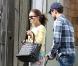 Natalie Portman, enceinte, et son fiancée Benjamin Millepied, vont déjeuner à West Hollywood, à Los Angeles, le 28 février 2011.