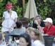 Boris Becker, sa femme Lily, leur fils Amadeus et le petit Elias Becker, sur la plage à Miami, le 7 mars 2011