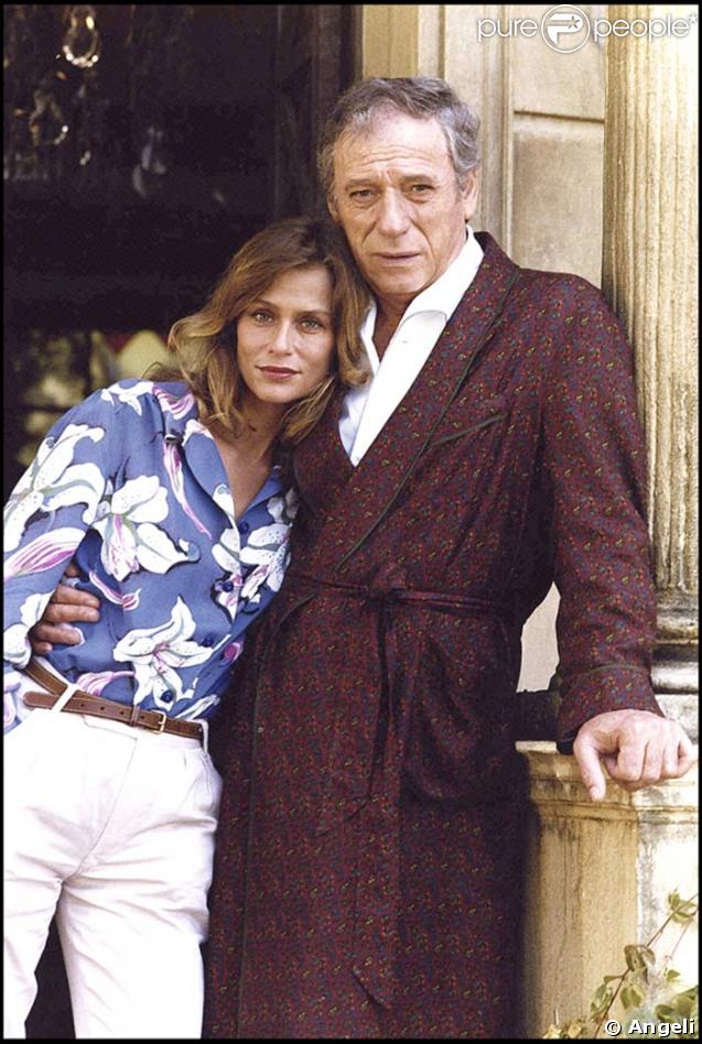 Lauren Hutton et Yves Montand