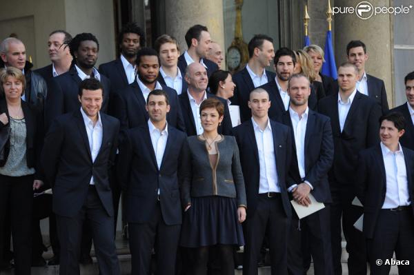Chantal Jouanno et les Experts ont déjeuné avec Nicolas Sarkozy à l'Elysée, le 14 mars 2011 