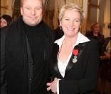 Elise Lucet et son époux Martin Bourgeois en février 2008