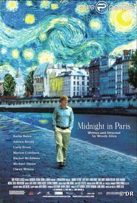 L'affiche du film Minuit à Paris de Woody Allen