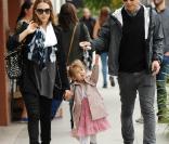 Jessica Alba, Cash Warren et Honor à Beverly Hills, le 19 mars 2011.
