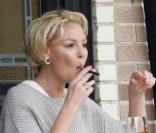 Katherine Heigl à la terrasse de Little Dom's, Beverly Hills, le 23 mars dernier