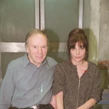 Marie Trintignant et son père Jean-Louis, à Paris, le 23 janvier 2001.