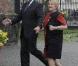 John Donaldson, père de la princesse Mary, et sa compagne Susan Moody arrivent, le 14 avril 2011, au  baptême des jumeaux Vincent et Joséphine, à  l'église protestante d'Holmen, à Copenhague.