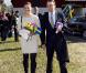 La princesse Victoria de Suède et son mari le prince Daniel en visite sur l'île de Gotland, le 15 avril 2011.