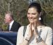 La princesse Victoria de Suède était en visite sur l'île de Gotland, le 15 avril 2011, toujours aussi enthousiaste.