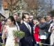 La princesse Victoria de Suède et son mari le prince Daniel en visite sur l'île de Gotland, le 15 avril 2011.