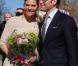 La princesse Victoria de Suède et son mari le prince Daniel en visite sur l'île de Gotland, le 15 avril 2011.