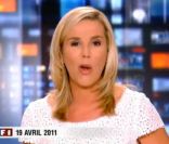 Laurence Ferrari, lors de son JT de 20 heures du mardi 19 avril.
