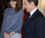Carla Bruni-Sarkozy et son époux Nicolas en décembre 2010 lors de sa visite officielle en Inde