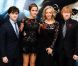 Emma Watson avec Daniel Radcliffe, Ruppert Grint et JK Rowling posent lors de l'avant-première de Harry Potter et Les Reliques de la Mort (1ère partie) à Londres en novembre 2010 