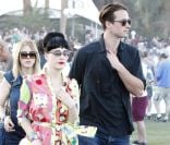 Dita Von Teese et son amoureux Louis-Marie de Castelbajac, au Festival de Coachella le 15 avril 2011