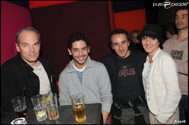 Laurent Baffie, Elie Semoun et Florence Foresti à l'after show de Manu Payet