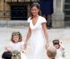 Pippa Middleton à l'Abbaye de Westminster à l'occasion du mariage de sa soeur Kate avec le Prince William, le 29 avril 2011