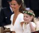 Pippa Middleton avec Margarita Armstrong-Jones à l'Abbaye de Westminster à l'occasion du mariage de sa soeur Kate avec le Prince William, le 29 avril 2011