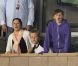 Romeo, Brooklyn et Cruz encouragent leur papa David Beckham lors du match opposant les LA Galaxy au Portland Timbers  au Depot Center de Los Angeles le 23 avril 2011