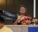 Gordon Ramsay, nouvelle nounou de Cruz Beckham lors du match opposant les LA Galaxy au Portland Timbers  au Depot Center de Los Angeles le 23 avril 2011