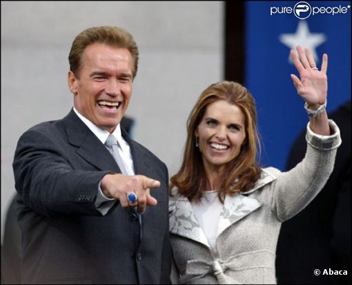 Arnold Schwarzenegger et Maria Shriver, à Washington, en avril 2007.