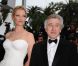  Une superbe Uma Thurman, en Versace, et Robert de Niro lors de la cérémonie d'ouverture du festival de Cannes le 11 mai 2011 