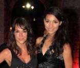 Karine Lima et Cindy Fabre lors de la soirée Canal + organisée à Cannes, le vendredi 13 mai 2011.