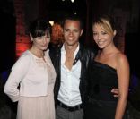Cécilia Hornus, Ambroise Michel et Dounia Coesens lors de la soirée Canal + organisée à Cannes, le vendredi 13 mai 2011.