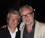 Michel Boujenah et Olivier Baroux lors de la soirée Canal + organisée à Cannes, le vendredi 13 mai 2011.