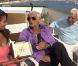 Bébel répond aux questions du site Première, en compagnie de Barbara Gandolfi. Cannes 2011