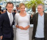 Jude Law, Robert de Niro et Uma Thurman, festival de Cannes, le 12 mai 2011.